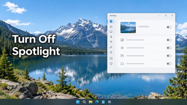 Turn Off Windows Spotlight on the Desktop Background in Windows 11