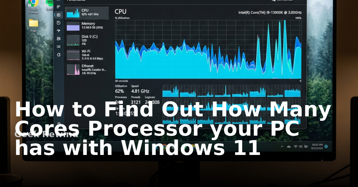 How to Find Out How Many Cores Processor your PC has with Windows 11 ...