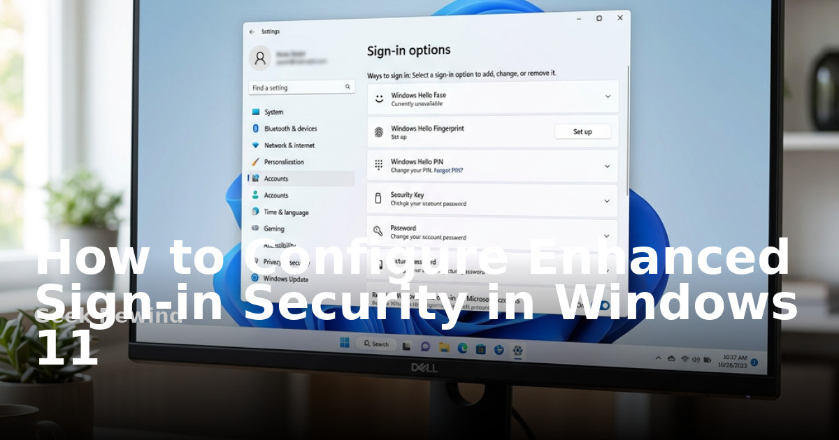 How to Configure Enhanced Sign-in Security in Windows 11 | Geek Rewind