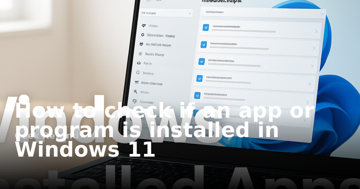 How to check if an app or program is installed in Windows 11 | Geek Rewind