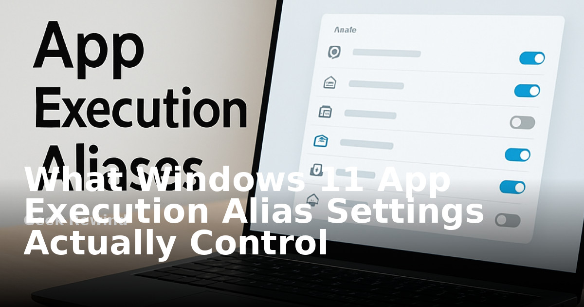 What Windows 11 App Execution Alias Settings Actually Control | Geek Rewind