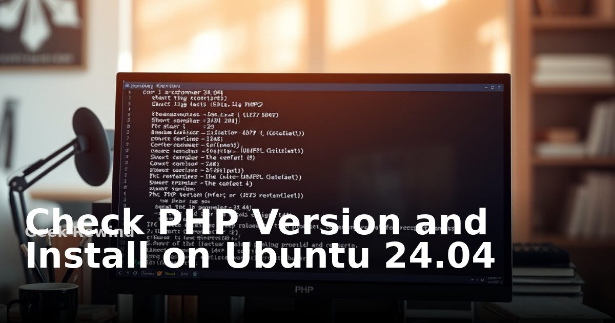 Check PHP Version and Install on Ubuntu 24.04 | Geek Rewind