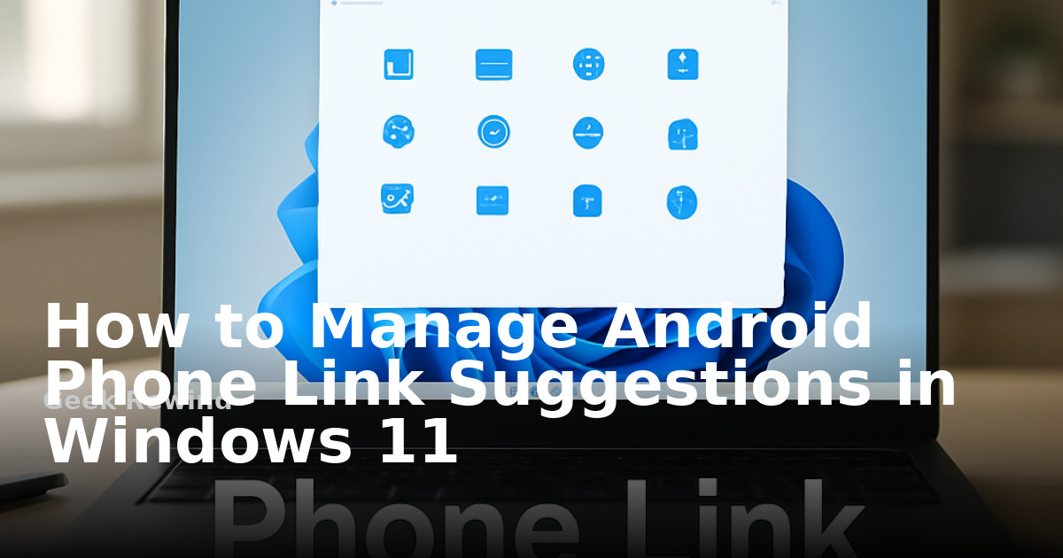 How to Manage Android Phone Link Suggestions in Windows 11 | Geek Rewind