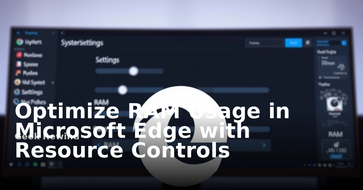 Optimize RAM Usage in Microsoft Edge with Resource Controls | Geek Rewind