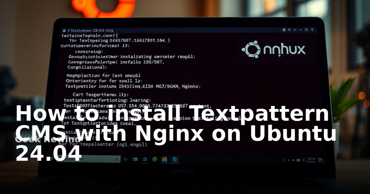 How to install Textpattern CMS with Nginx on Ubuntu 24.04 | Geek Rewind