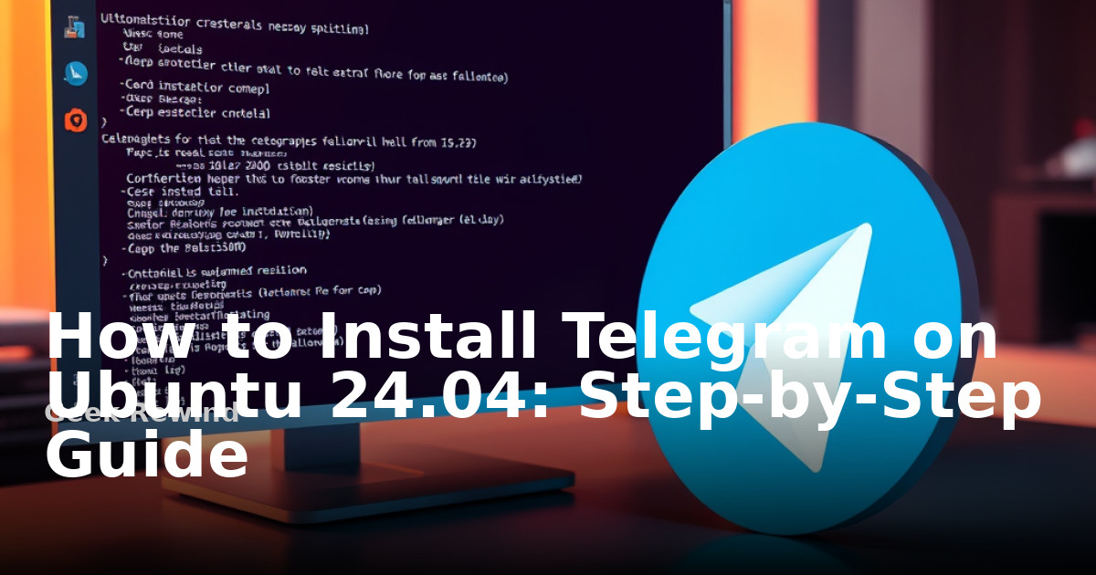 How to Install Telegram on Ubuntu 24.04: Step-by-Step Guide | Geek Rewind