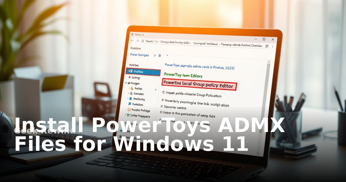 Install PowerToys ADMX Files for Windows 11 | Geek Rewind