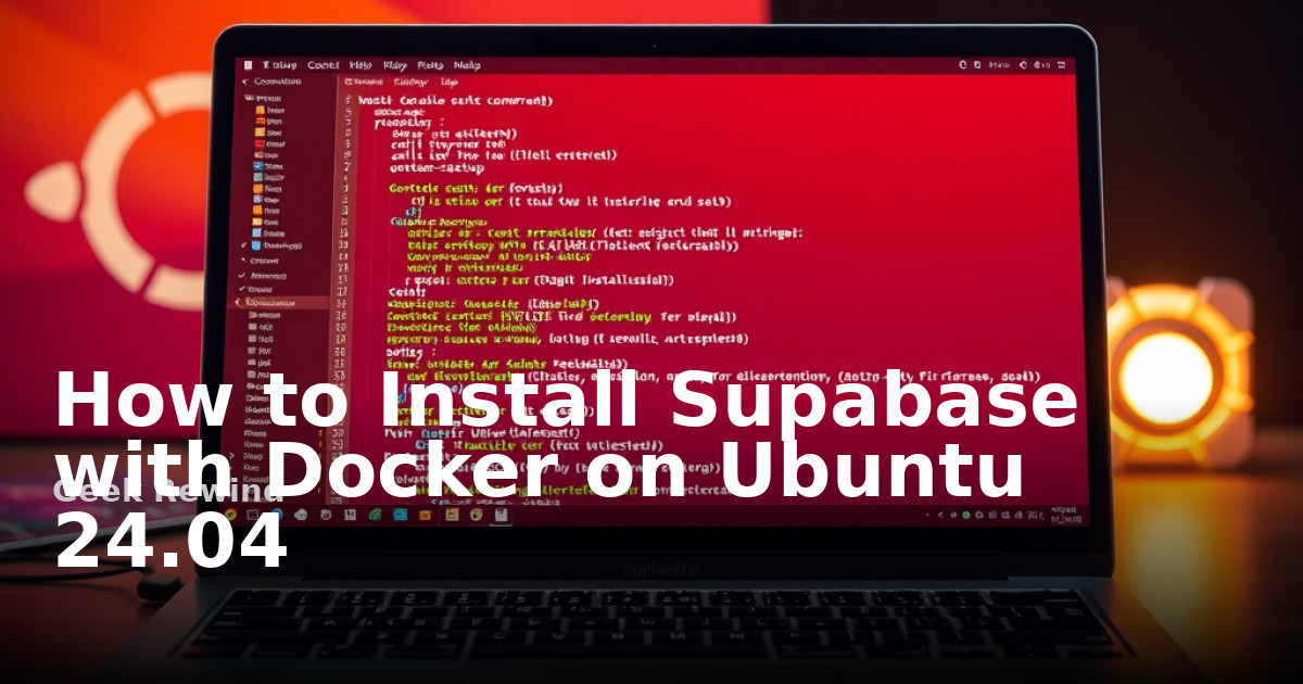 How to Install Supabase with Docker on Ubuntu 24.04 | Geek Rewind