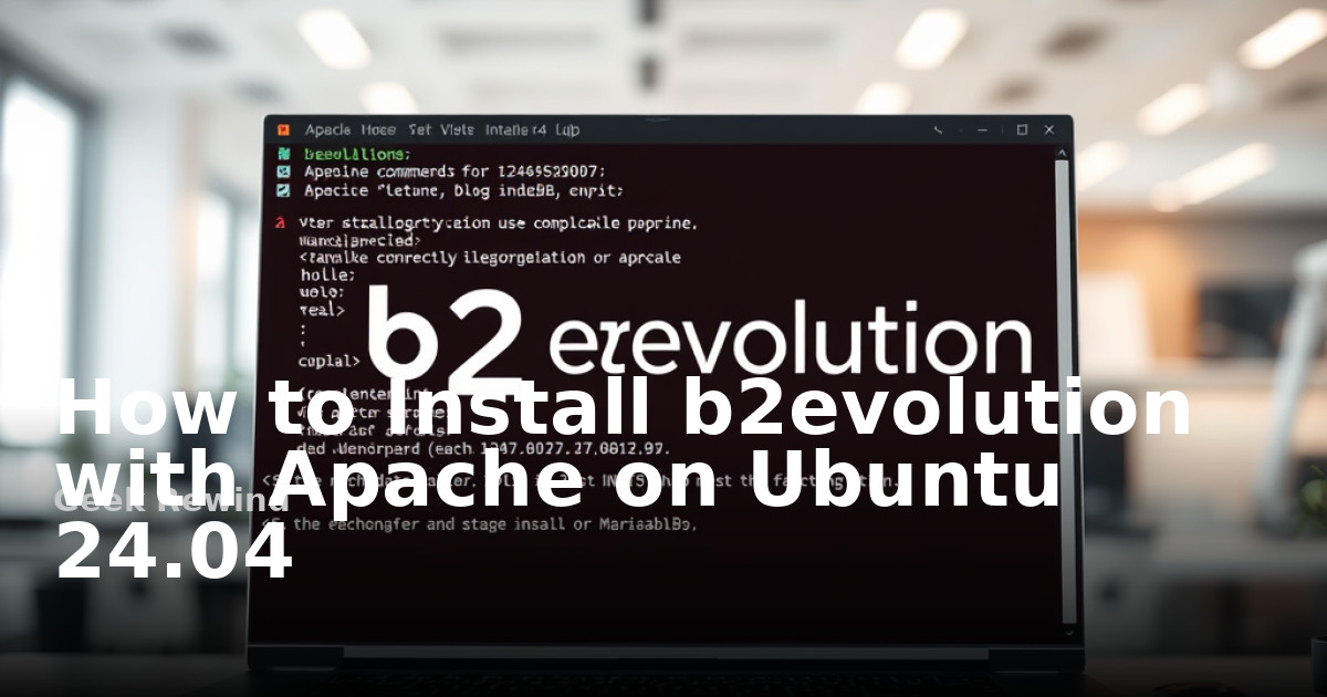 How to Install b2evolution with Apache on Ubuntu 24.04 | Geek Rewind