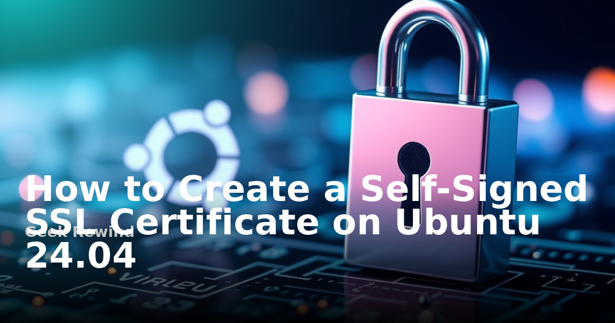 How to Create a Self-Signed SSL Certificate on Ubuntu 24.04 | Geek Rewind