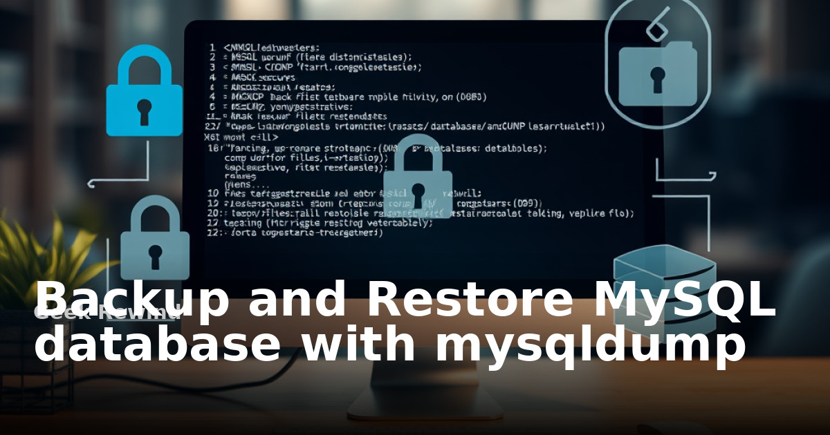 Backup and Restore MySQL database with mysqldump | Geek Rewind
