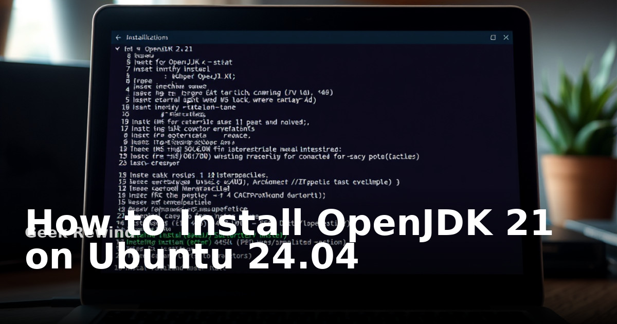 How to Install OpenJDK 21 on Ubuntu 24.04 | Geek Rewind
