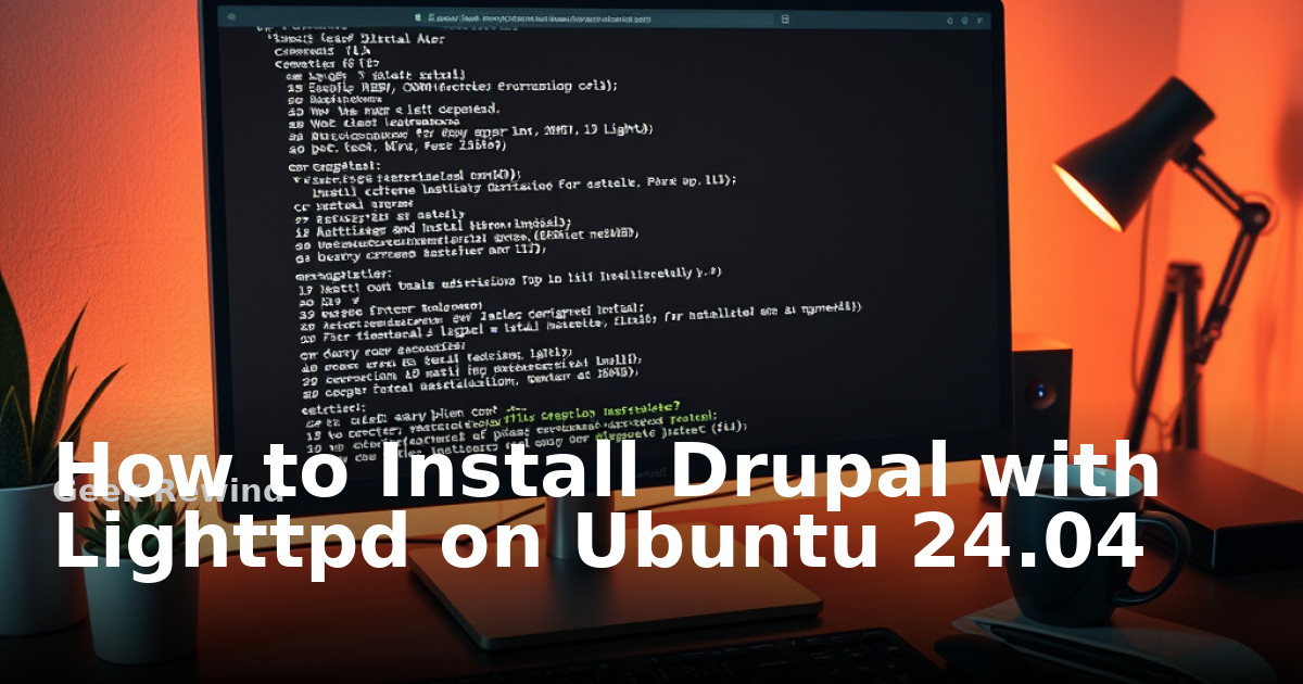 Linux Drupal Install Drupal with Lighttpd on Ubuntu 24.04 | Geek Rewind